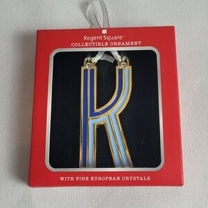 Regent Square Collectible Ornament Letter K With Fine European Crystals New